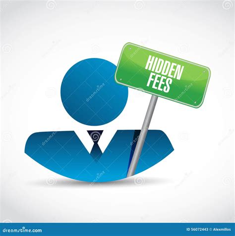 Hidden Fees People Sign Concept Stock Illustration - Illustration of