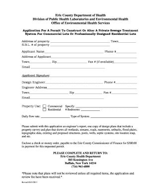 Fillable Online Www2 Erie Application For A Permit To Construct Or