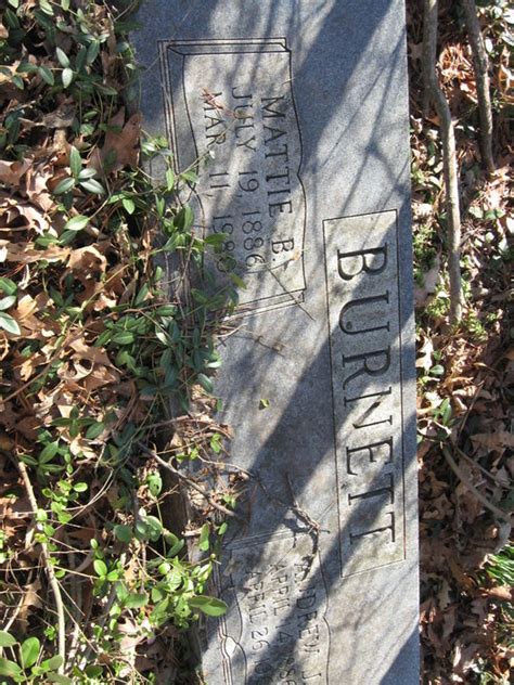 Mattie Bell Bodily Burnett M Morial Find A Grave