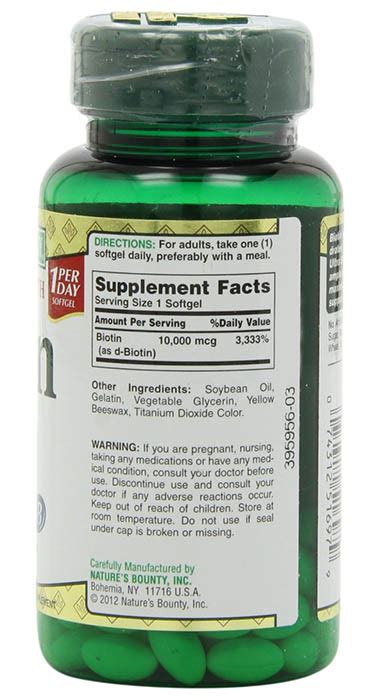 Nature S Bounty Biotin Mcg Softgel Supplement Review