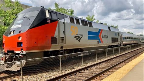 Amtrak Afternoon Trains Race Through Franconia Springfield YouTube