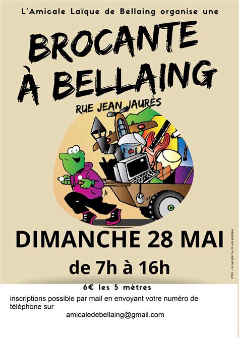 Bellaing Brocante rue Jean Jaurès le 28 mai Scaldis fr