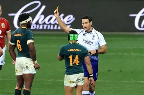 South Africa V Ireland Referee Ben Okeeffe Was Hit With Stinging