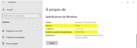 Télécharger et installer Windows 10 22H2 Le Crabe Info