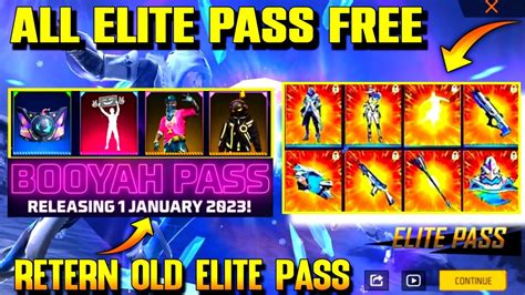 Free Fire All Elite Pass Retern Free Elite Pass December Back