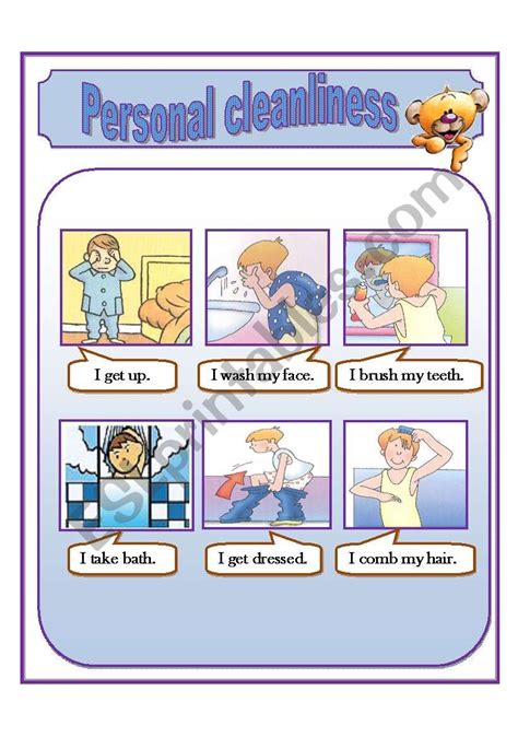 personal cleanliness - ESL worksheet by nayyara