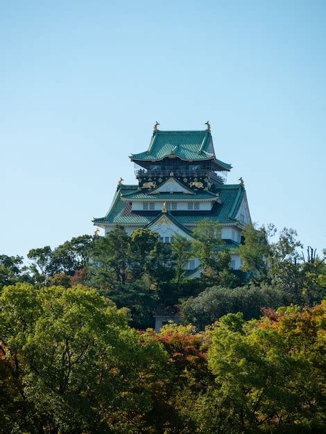 Premium Photo Osaka Castle In Osaka With Autumn Leaves Japan Travel