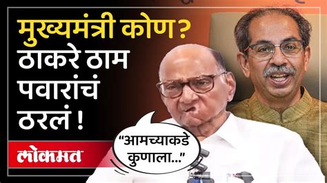 आम्हाला कुणाला प्रोजेक्ट करायचं नाही शरद पवारांचं मोठं विधानsharad Pawar Uddhav Thackeray