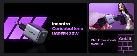 Ugreen Nexode Mini W Caricatore Usb C Gan Caricabatterie Usb C