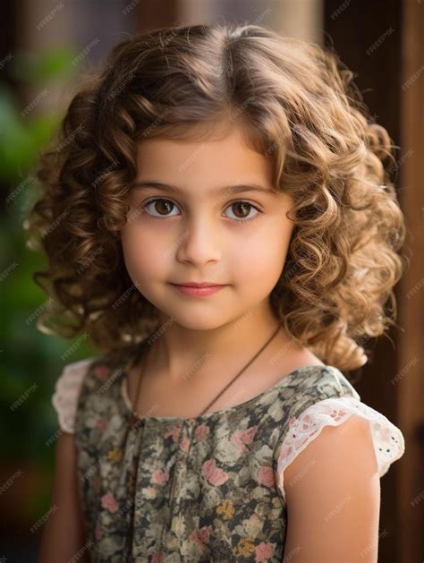 Premium Ai Image Portrait Photo Of Spanish Infant Female Curly Hair