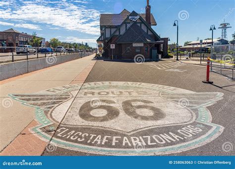 Flagstaff Arizona Usa September 1 2022 Historic Train Station In Flagstaff It Is Located