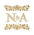 Vintage Initials Logo Symbol Letters A Royalty Free Vector