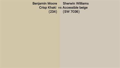 Benjamin Moore Crisp Khaki 234 Vs Sherwin Williams Accessible Beige