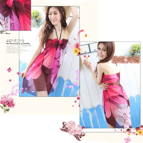 Summer Women Sexy Chiffon Beach Towel Pareo Sarong Cover Ups Off Shoulder Dress Ebay