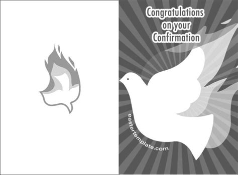 Confirmation Card Easter Template