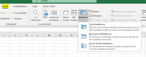 Rijen Vastzetten Excel Hulp Bij Excel