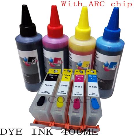 Pcs Compatible Hp Refillable Empty Cartridge Ml Dye Inks For