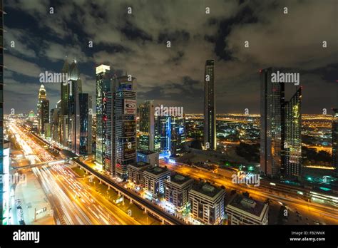 United Arab Emirates Dubai Sheikh Zayed Rd Traffic And New High Rise