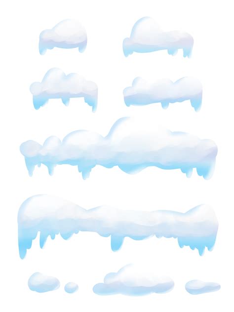 Snow Caps Collection Winter Decoration Element 35174163 PNG