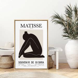 Signwin Framed Canvas Wall Henri Matisse Black Nude Print Etsy