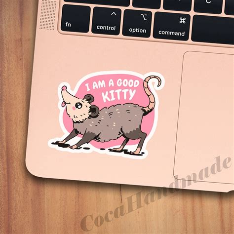 Cute Opossums Sticker Raccoon Funny Sticker Possum Meme Etsy