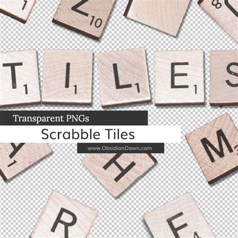 Scrabble Tiles Transparent PNGs | Obsidian Dawn