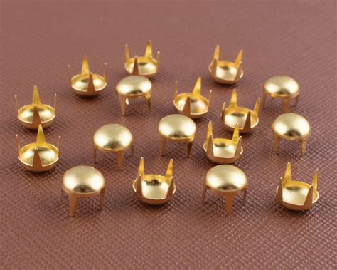 Nailheads Studs Mini Round Dome Gold Claw Studs Mm Metal Brass Fashion