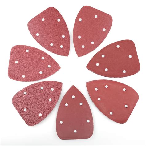 70 PCS Mouse Detail Sander Sandpaper Sanding Pads Sheets , 6-Hole ...