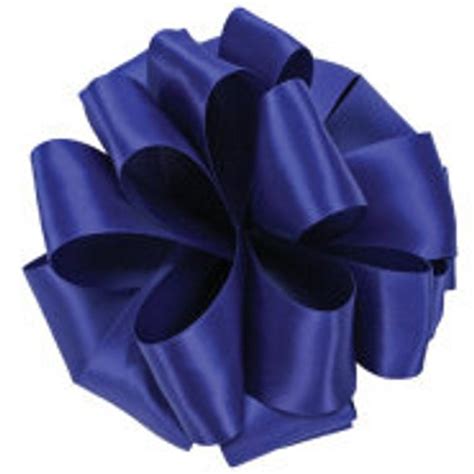 Royal Blue Satin Ribbon Ribbon By The Yard Royal Blue Double Faced