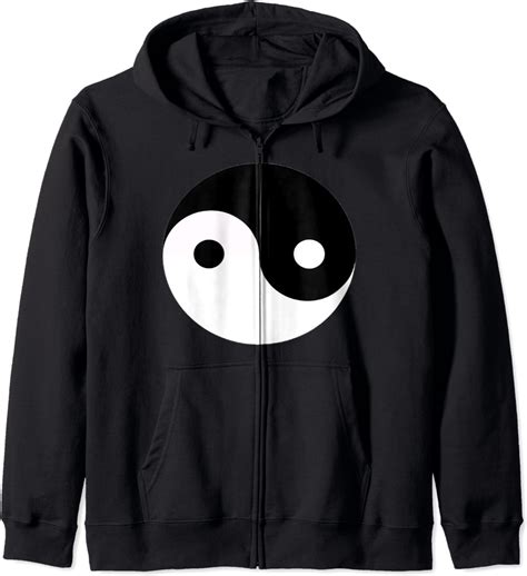 Horizontal Yin Yang Zip Hoodie Uk Fashion