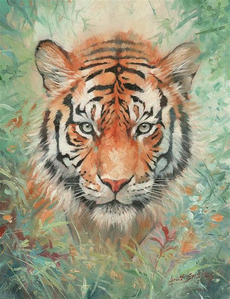 Dream Tiger Painting By David Stribbling Pixels