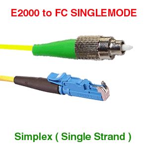 E2000 APC To LC UPC 9 125 Simplex Fiber Optic Cable RF Coax Cables