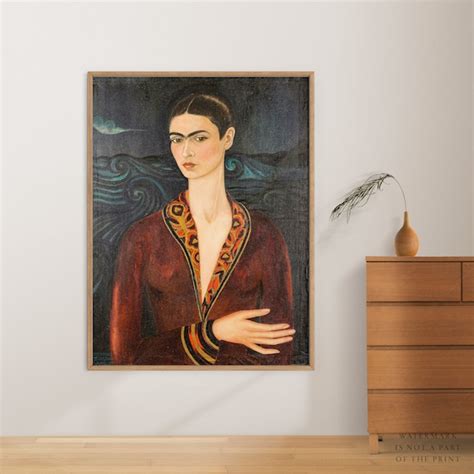 Autoportrait à La Robe De Velours Frida Kahlo ubicaciondepersonas