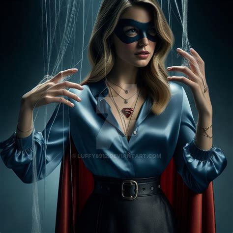 Satin Supergirl Trapped In Spider Web 1 By Luffy8912 On Deviantart