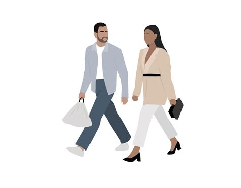 29 Flat Vector People Walking People Outdoor Pack of 20 Illustration AI ...