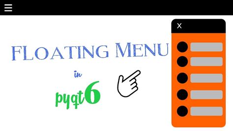 How To Add Floating Menu Widget In Pyqt Pyside Youtube