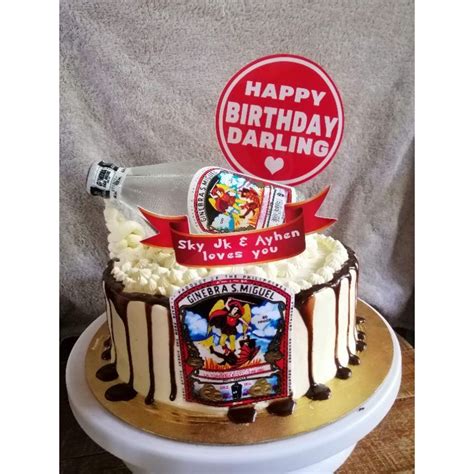 ♞ginebra Gin Themed Cake Topper Set With Free Customized Greetings Shopee Philippines