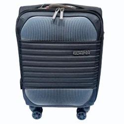 Blue And Black Polyester American Tourister Fornax Trolley Bag At Rs