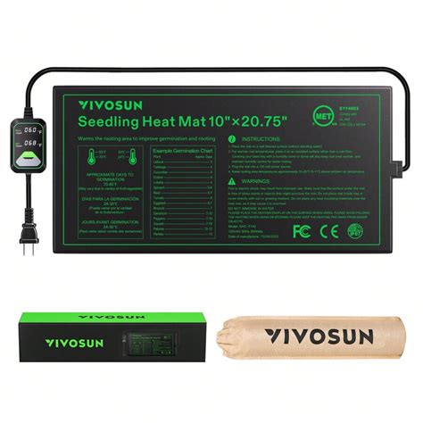 Vivosun Seedling Heat Mat With Built In Temperature Controller Ul