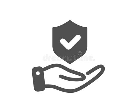 Insurance Hand Icon Risk Coverage Sign Vector Stock Vector