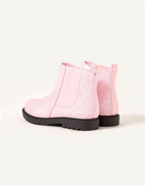 Glitter Chelsea Boots Pink