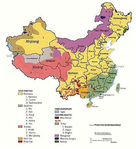 Ethnic Map Of China