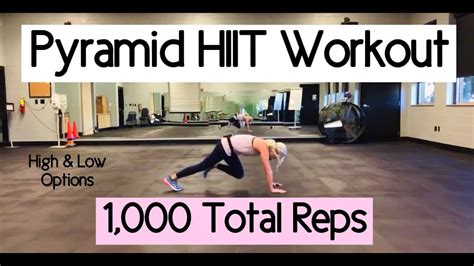 Intense Pyramid Hiit Workout 1000 Total Reps Youtube