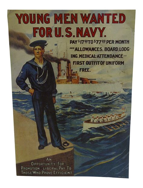 Vintage United States Navy Poster | Chairish