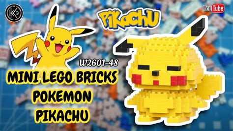 CARA MERAKIT LEGO BRICKS POKEMON PIKACHU W2601 48 TUTORIAL NANO BLOCK