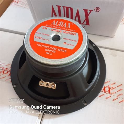 Jual Speaker 8 Inch Audax AX 8064 WPB8 Woofer 100 Watt Original