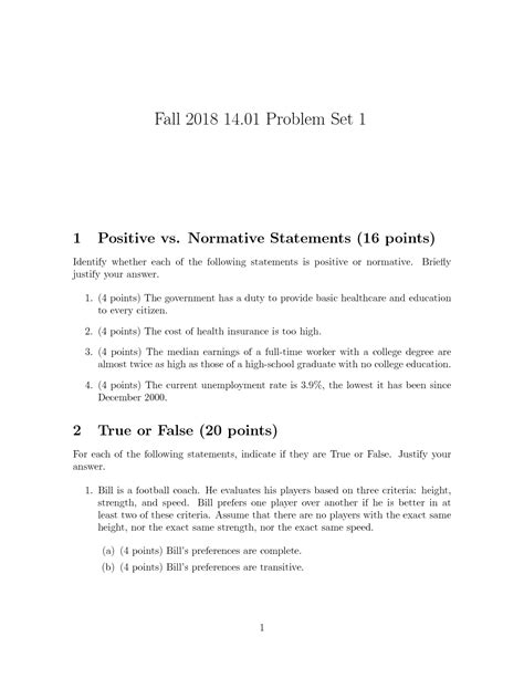 SOLUTION Positive Vs Normative Statements 16 Points Studypool