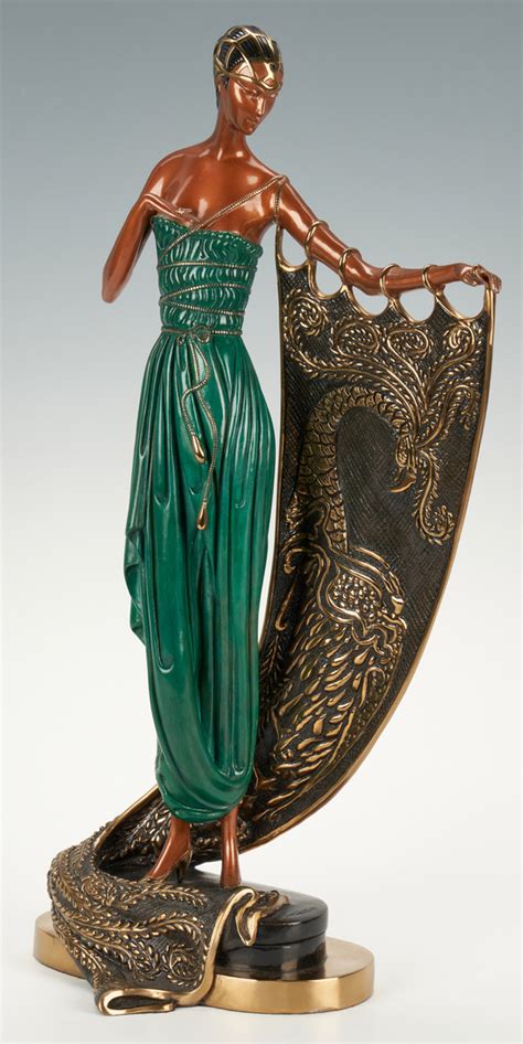 Lot Erte Bronze Emerald Night Case Auctions