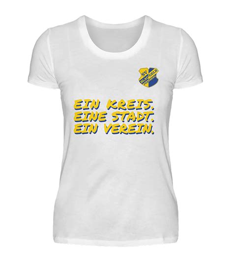 Sv Blau Gelb Friedberg T Shirt Ein Verein Damen Weiss Fan Shop Verein