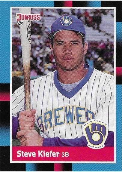 Kiefer Steve Milwaukee Brewers Donruss 542 Baseball Trading